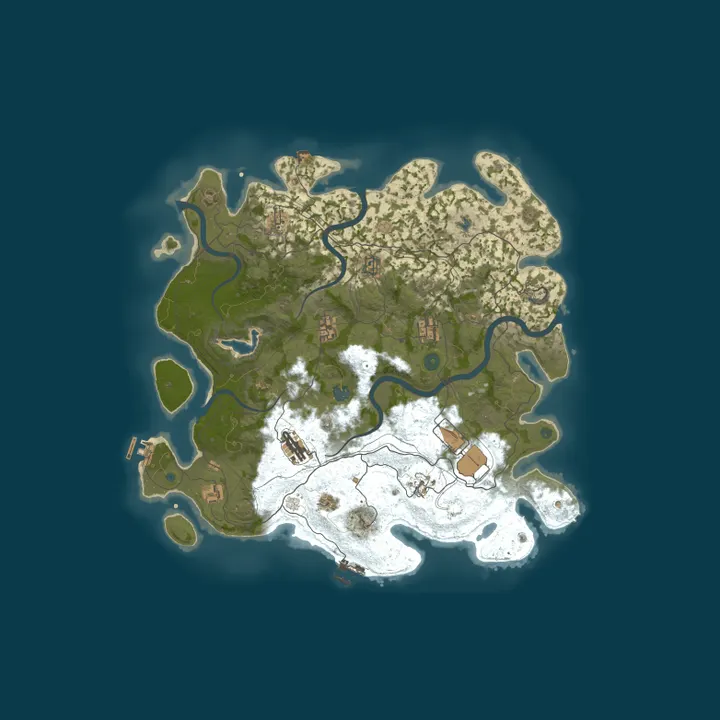Map of [PVE-Ru] Kambala Game Fist | RPG | Raidable Bases