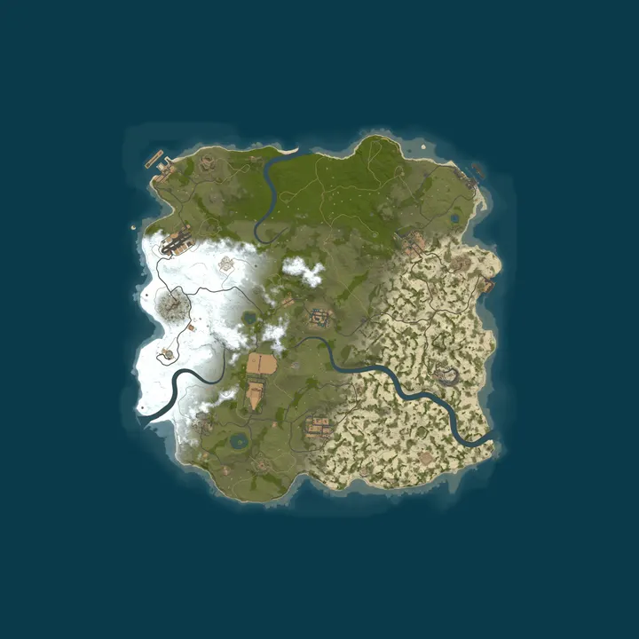 Map of STRAVOS 100x - |PvP| Loot +|Shop|Kits|Airfield Event|