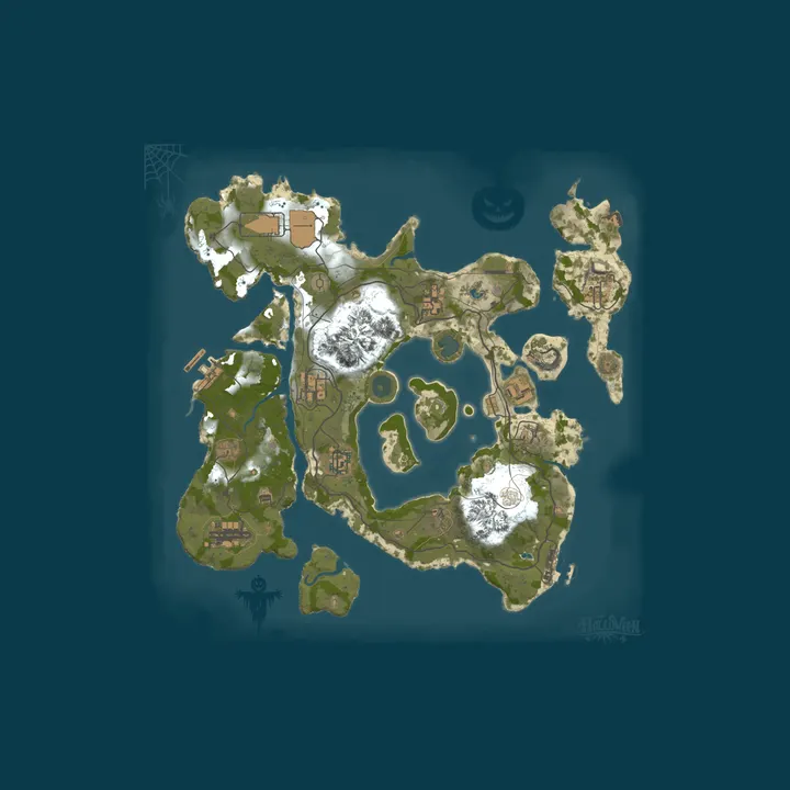 Map of [EU] RustWorld Europe PVE  | No Raiding | No Killing | No Decay
