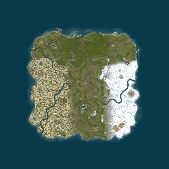 Map of A Shockbyte x Discord Production Rust Server