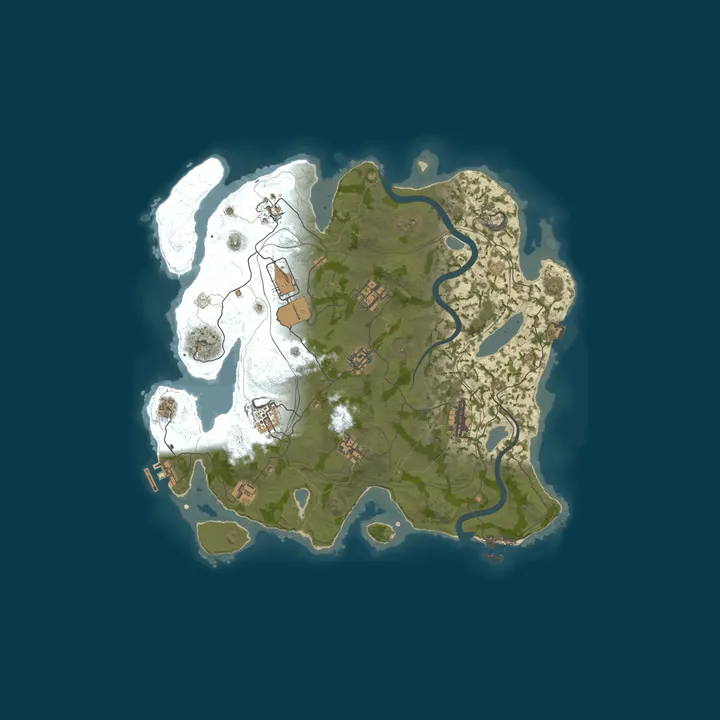 Map of AceRust.com 5x No BPs [Loot++|PvP|MyMini|Shop]10x