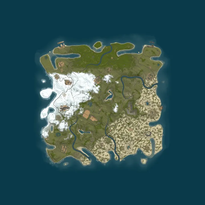 Map of Rust Empires - Roleplay/RP friendly, Cities, PVE, No KOS outsid