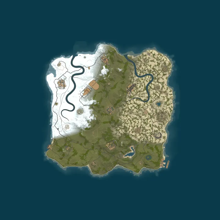 Map of WEREWOLF GAMING.CO US 5x Solo/Duo/Trio|Loot x5|TP|Homes|Kits|