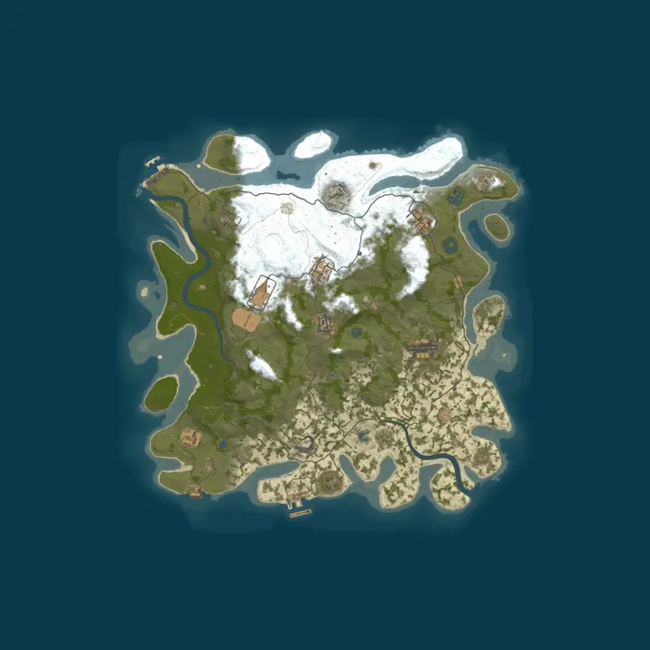Map of OUTPOST 2x Monthly |Solo/Duo| Just Wiped