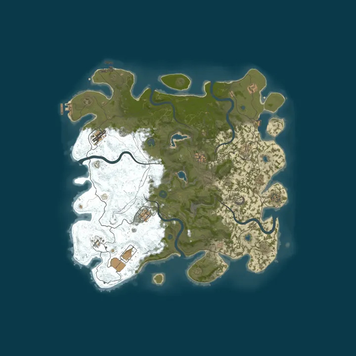 Map of #4 WIN-RUST | PVE x2 | ZOMBIE RAIDERS | DOOMSDAY | RAIDBASES