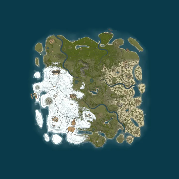 Map of RustGamingNation 1000x PvE [Events|Purge|Zombies|SkillTree]