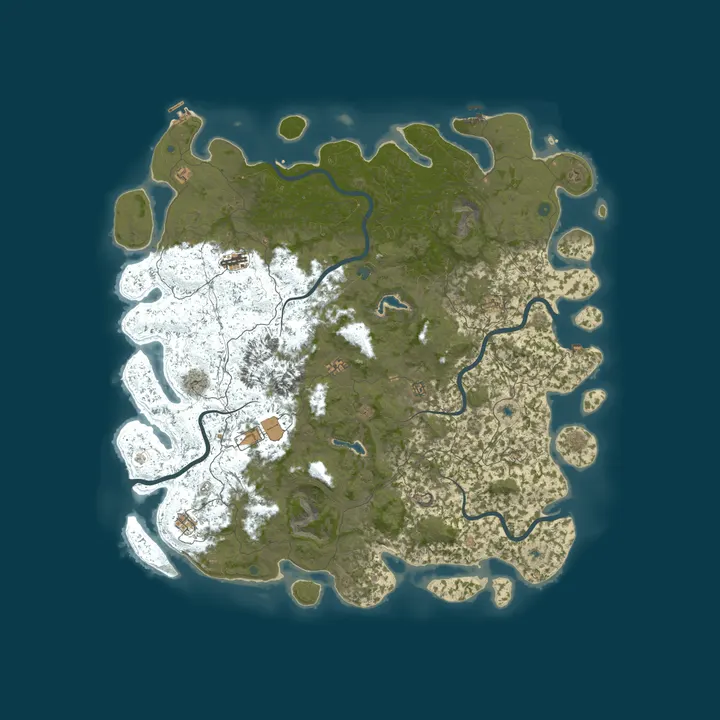 Map of RustGamingNation 100000x PvE [Events|Purge|Zombies|SkillTree]