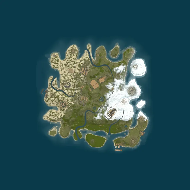 Map of [PT/EU] RUSTÁLIA | Vanilla Gameplay | Raid Hours | Weekly