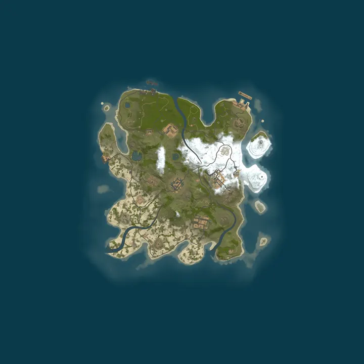 Map of RustedRoad Weekly|3X|TP|Modified Loot|NPC Bases|Kits|ShortNight