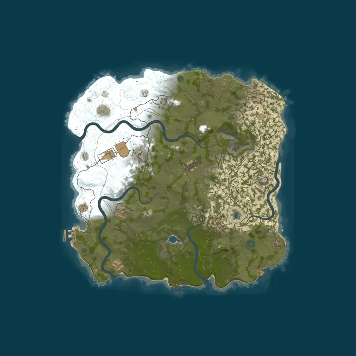 Map of JumpRust.com - EU 3x|Full PVP|Shop|Kits|TP|Events|Long|