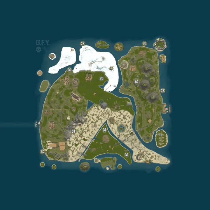 Map of [PVE+] G.F.Y •X5•BANK•NPC•RAID•EVENTS•FARM• #GFY