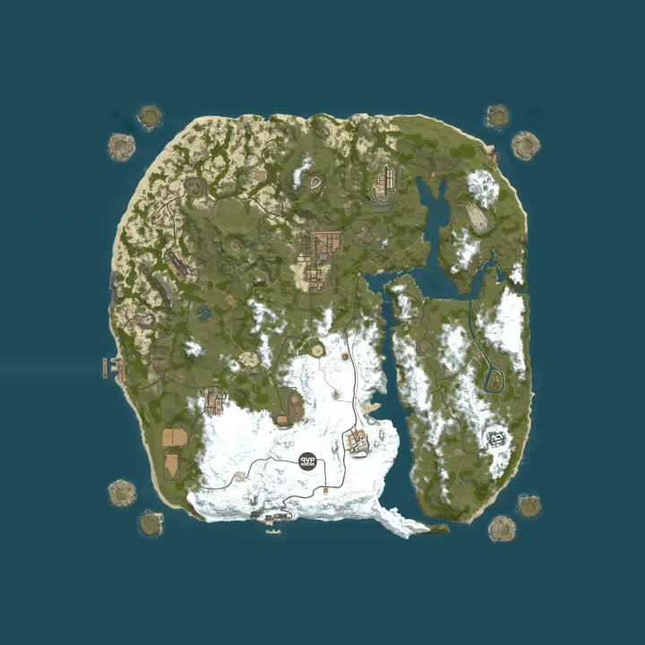 Map of [PVE] FarmRust | X3-X5 | Quest | ZOMBIE | Events