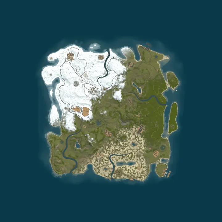 Map of Aglord - Wasteland Survival | Vanilla