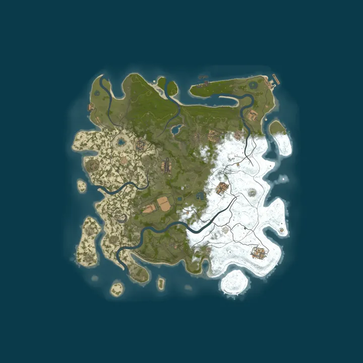 Map of WILDERNESS World of Rust | REBORN | MMORPG | PvE/PvP Hybrid