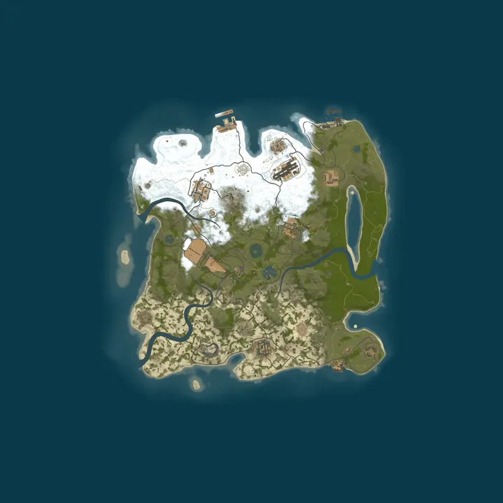 Map of [EU] Rust & Chill / 3x / Solo Only / weekly wipes / wiped 01/10