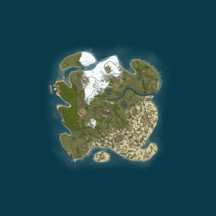 Map of XERVALON | 100X PVE | LEGENDARY WEAPONS | RAID BASES | BOSSES