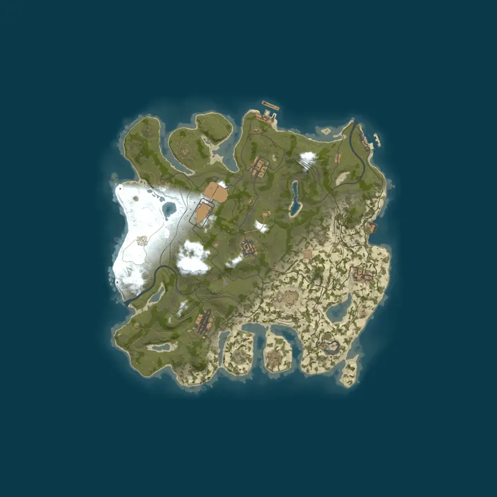 Map of BERRY RUST X5 | EVENTS | CUSTOM LOOT | INSTANT CRAFT