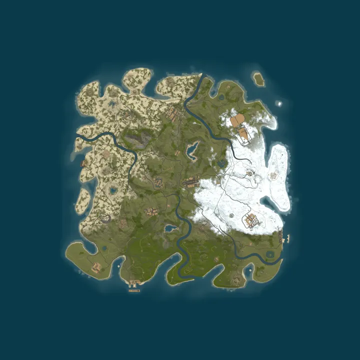 Map of A Shockbyte Rust Server