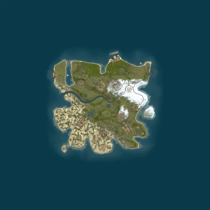 Map of A Shockbyte Rust Server
