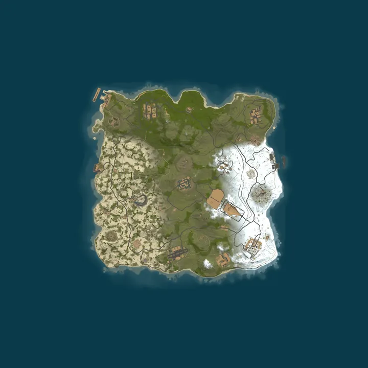 Map of Launch Your Private Rust Wipe Instantly - No Setup