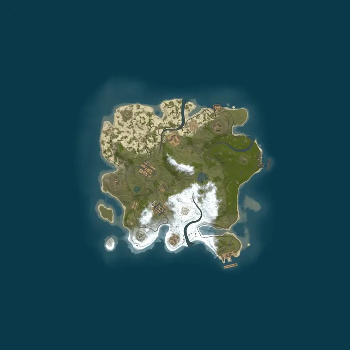 Map of Limited PvP Rust Server