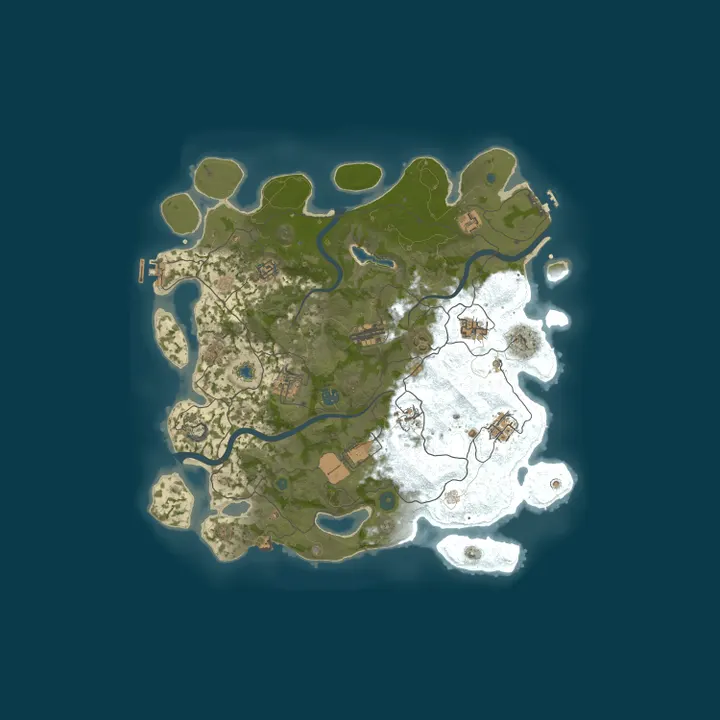 Map of A Shockbyte Rust Server