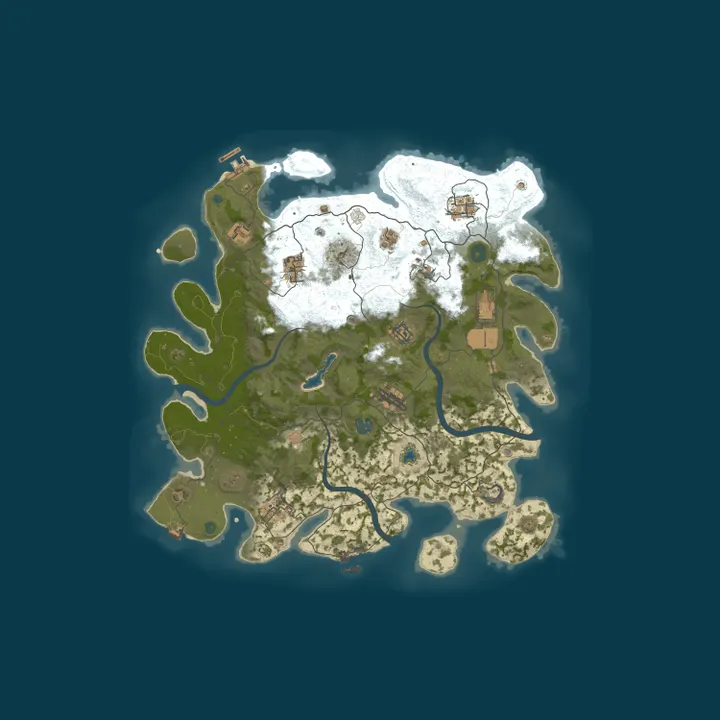 Map of A Shockbyte Rust Server
