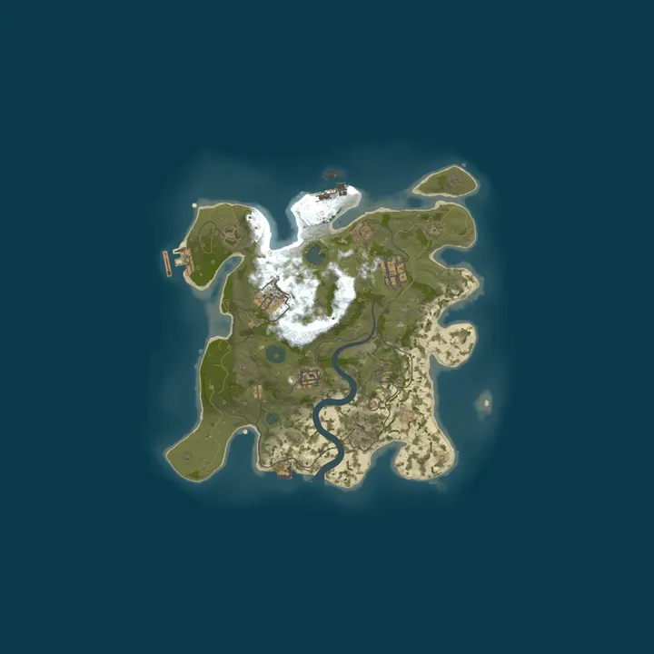 Map of A Shockbyte Rust Server