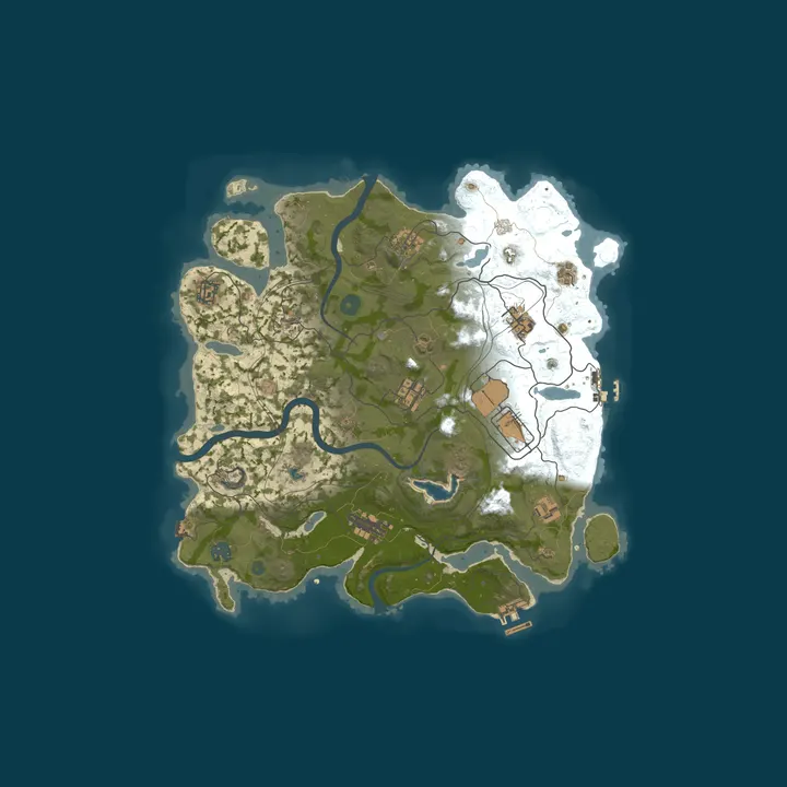 Map of XRUST.CO EU 5x Monthly Solo/Duo/Trio - Skins - Pvp - ORP
