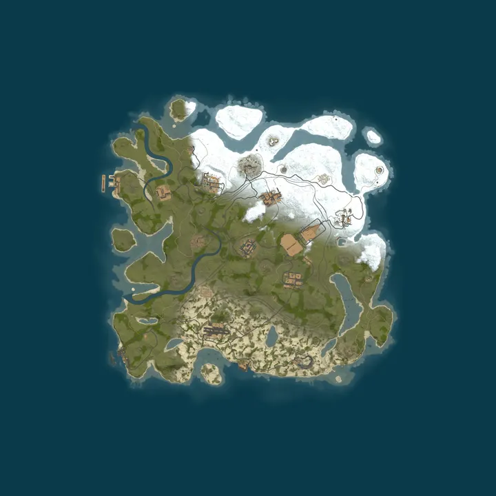 Map of HollowServers.co 2x Monthly Solo/Duo/Trio|No BP Wipes|50% Upkee