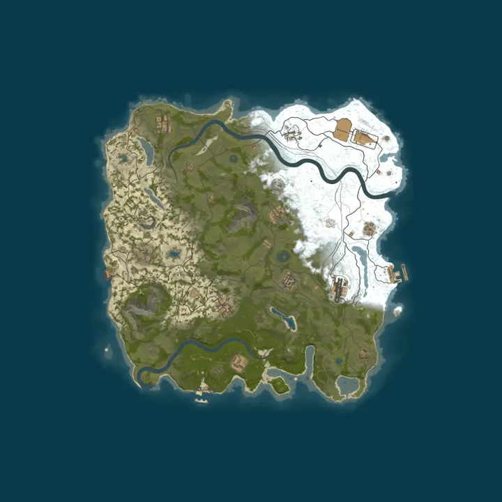 Map of RustYard 2x | Solo/Duo/Trio