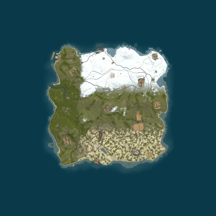 Map of WARBANDITS.GG EU 5X |Solo/Duo/Trio/Quad|Loot+|TP|Kits|x5 JUST W