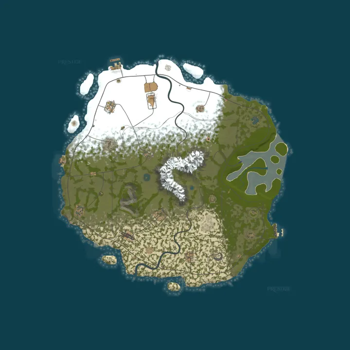Map of Prestige PVE HARD x1 LOOT+,NPC, ZOMBIE, CUSTOM, QUEST, SKILLS