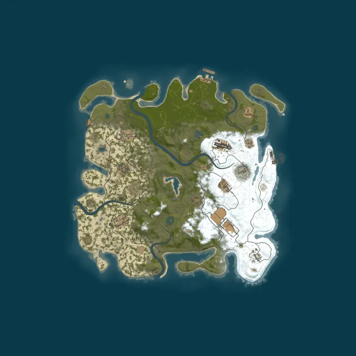Map of chuckles Rust Vanilla Server