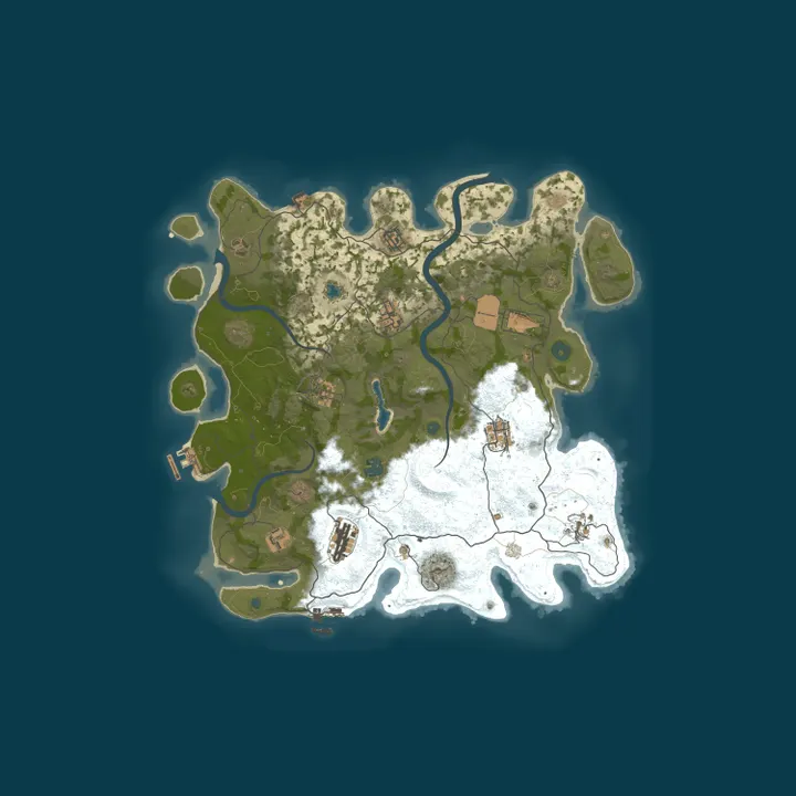 Map of Backwoods Gaming | 2x/10x | Monthly Wipe | Chill & Noob Friendl
