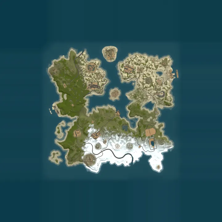 Map of Rust Till Dawn /2x/  Noob Friendly /Free Kits / Raidable Bases 