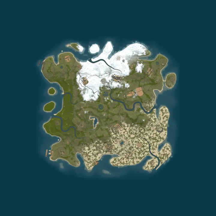 Map of RUSTIVERSE PvE | Zombies | Survival | Monthly | Wiped 10.1.26