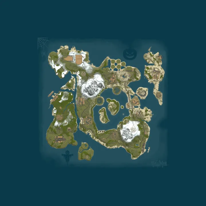 Map of Randum Rust 5x PVE |Raids|SkillTree|Events|Kits|Stats