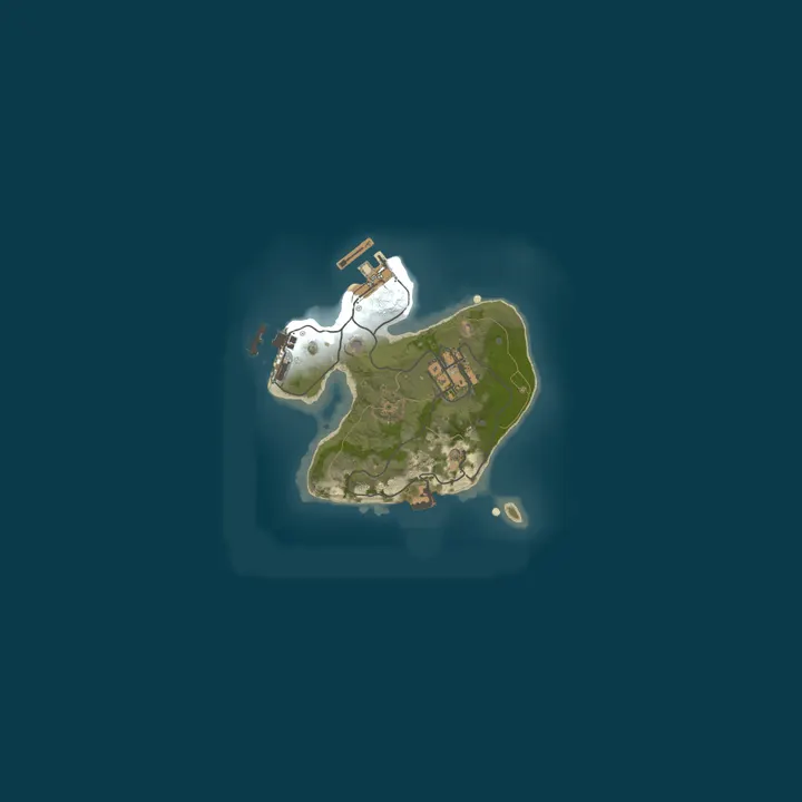 Map of Pine Hosting Rust Server