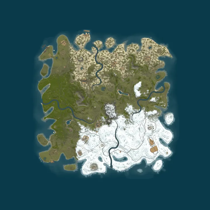 Map of Rusty Daze 5X:  PVE, KITS, HeliHUD, & More...