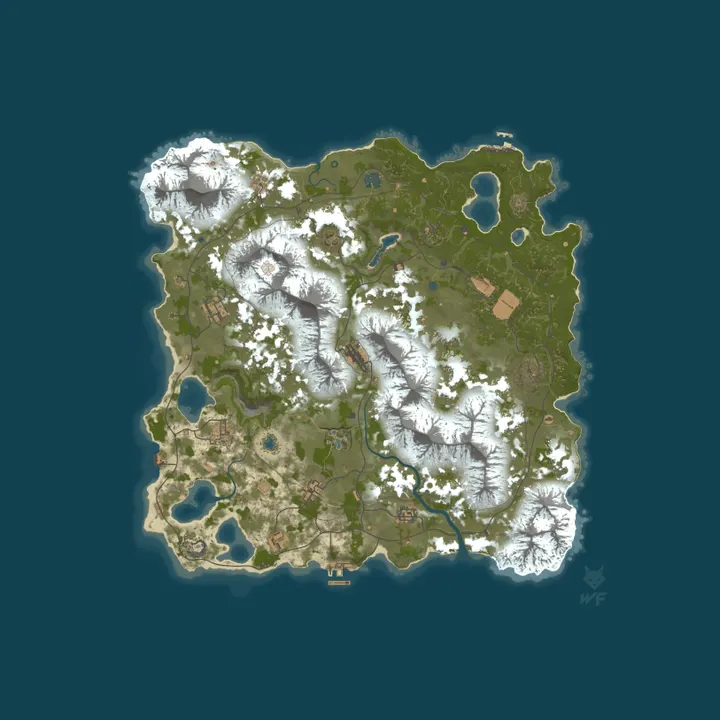 Map of The Wooden Shrimp - PVE - No Killing/Stealing/Raiding