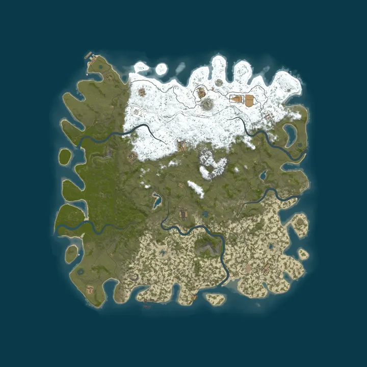 Map of Casual Rust 100% Achievement Server