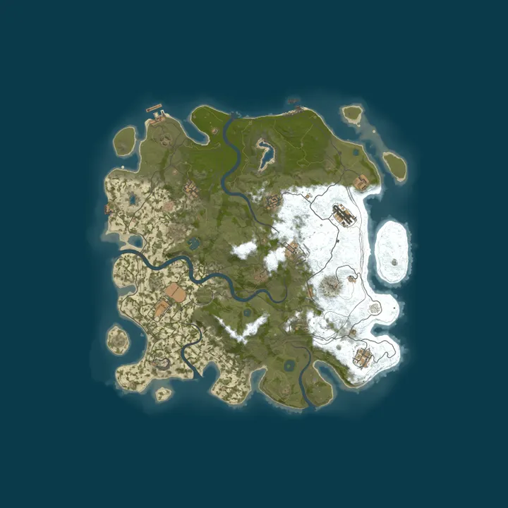 Map of Oxydized PVE | Raidable Bases | Monument Events | Skill Tree