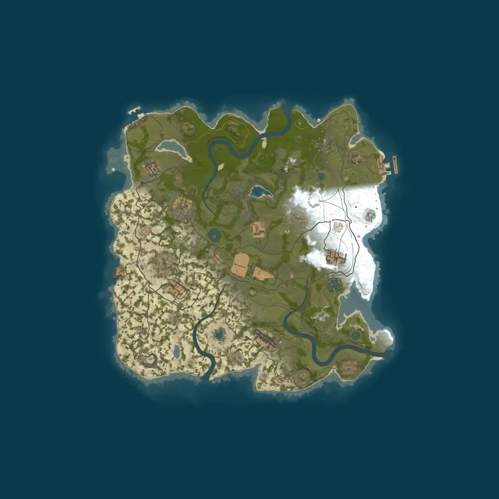 Map of XRUST.CO US 10x Monthly Solo/Duo - Skins - Pvp - ORP