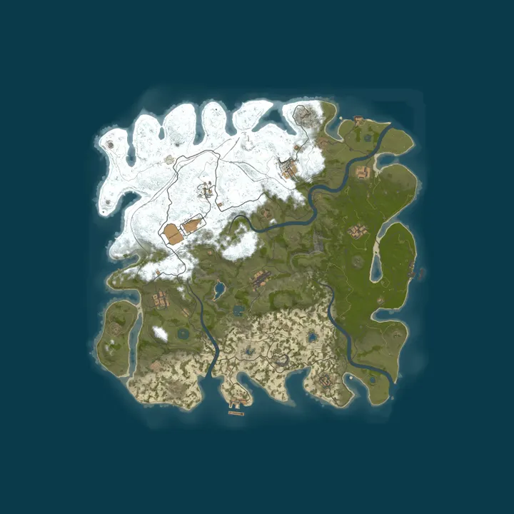 Map of RustyNation.net - Classic Rust