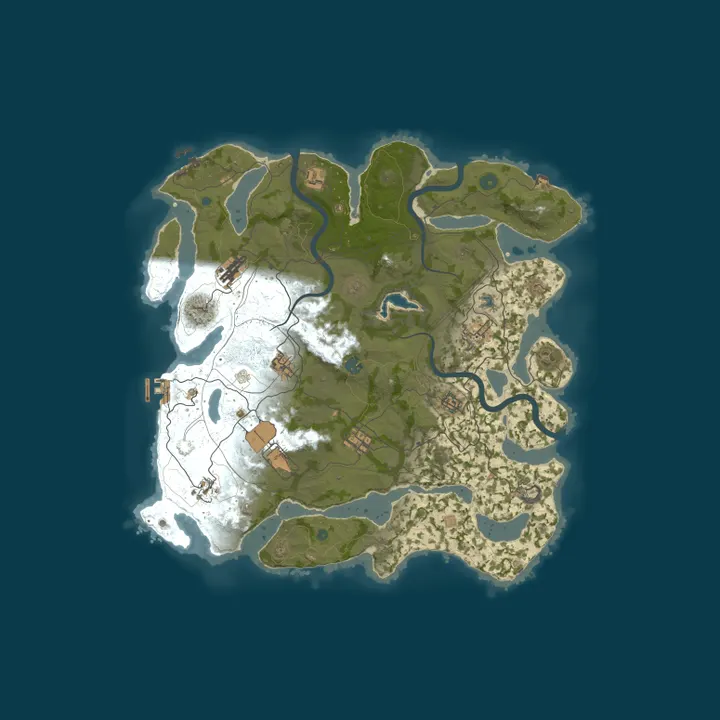 Map of КЛАССИКА x3 | GGRust #3 | Для нoвичкoв 3x
