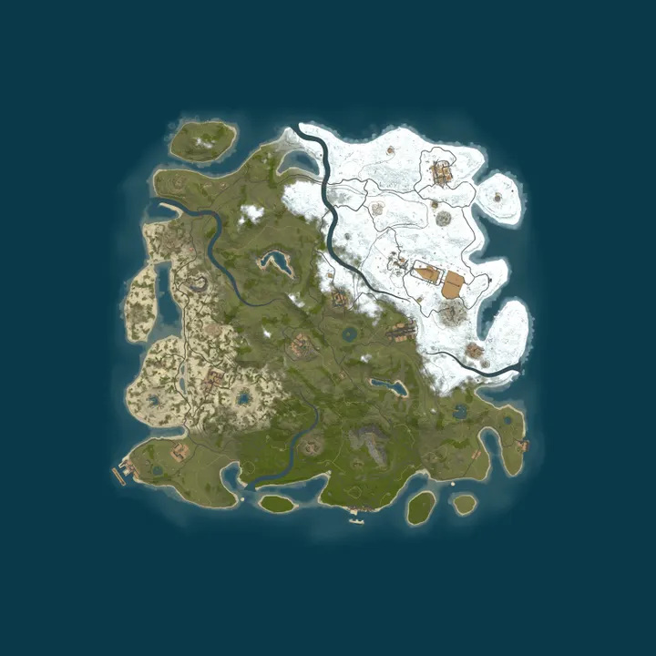 Map of 4Netplayers Rust Server probe 2