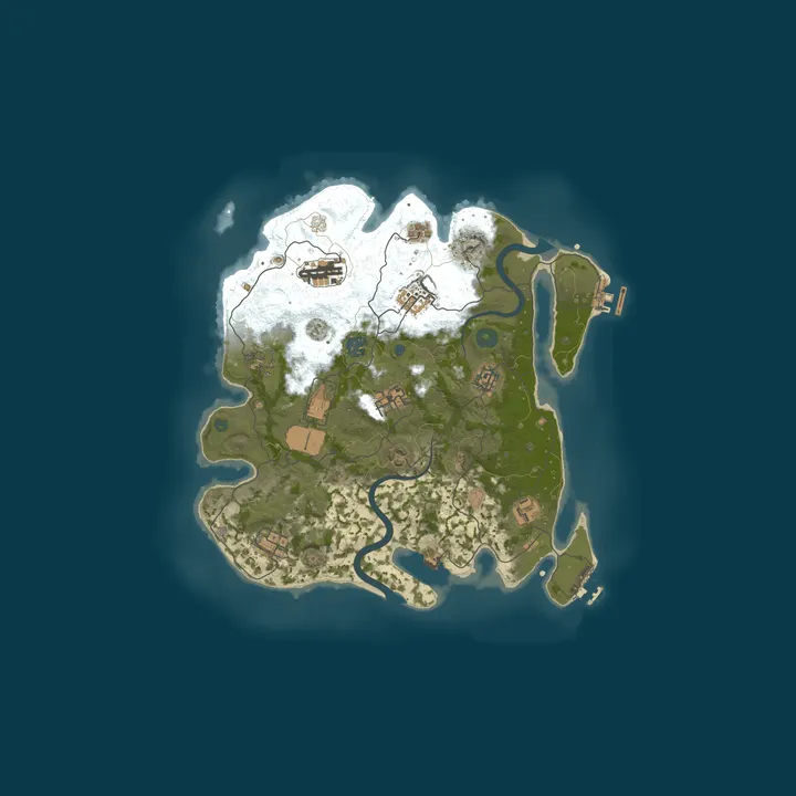 Map of Kitty Rust 2x - Solo/Duo/Trio - Weekly - Linux Friendly
