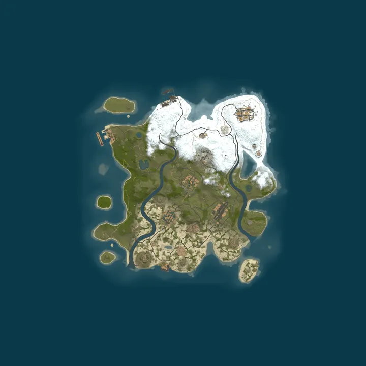 Map of An AGAMES Rust Server
