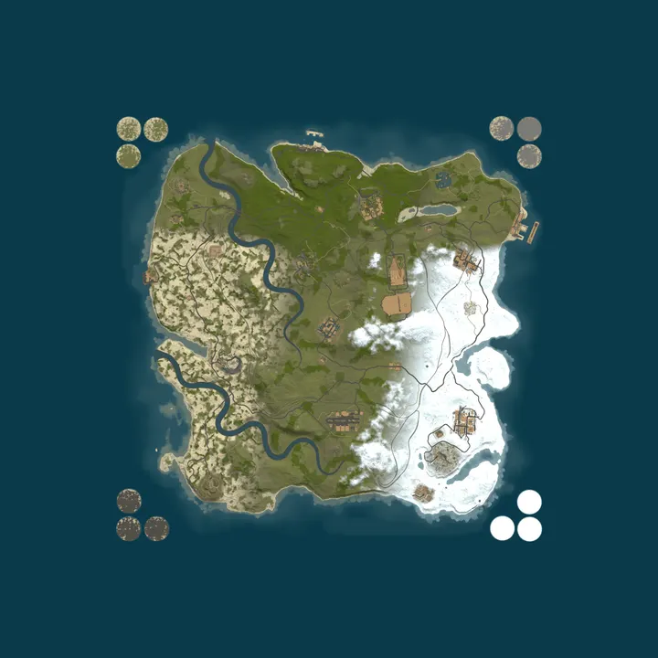 Map of [ESP/Ñ] BANDOLEROS PvE | PvE Avanzado | Mundo Vivo